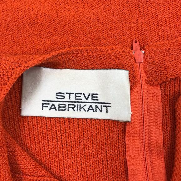 STEVE FABRIKANT VTG Wool Knit Dress 10 Orange Retro Versatile Y2K Rare Made USA - Picture 8 of 12